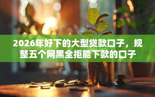 2026年好下的大型贷款口子，规整五个网黑全拒能下款的口子