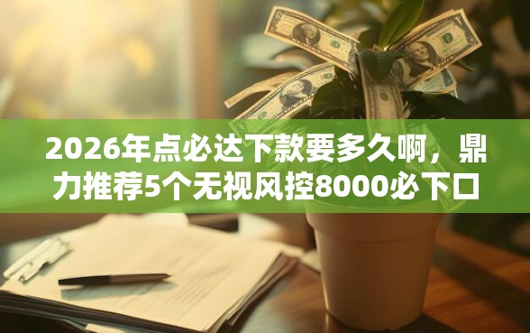 2026年点必达下款要多久啊，鼎力推荐5个无视风控8000必下口子