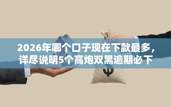 2026年哪个口子现在下款最多，详尽说明5个高炮双黑逾期必下款口子