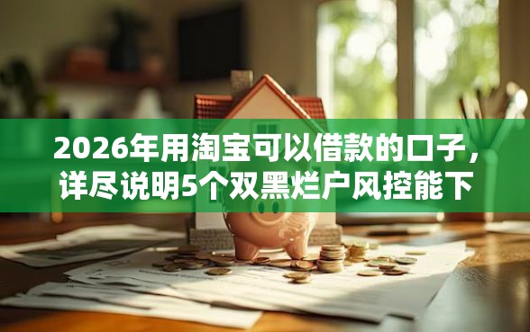 2026年用淘宝可以借款的口子，详尽说明5个双黑烂户风控能下款5000口子