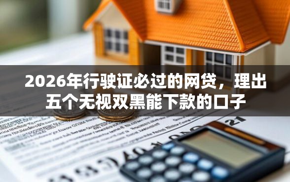2026年行驶证必过的网贷，理出五个无视双黑能下款的口子