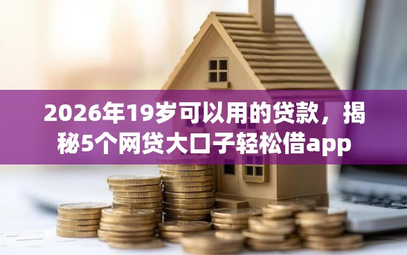 2026年19岁可以用的贷款，揭秘5个网贷大口子轻松借app