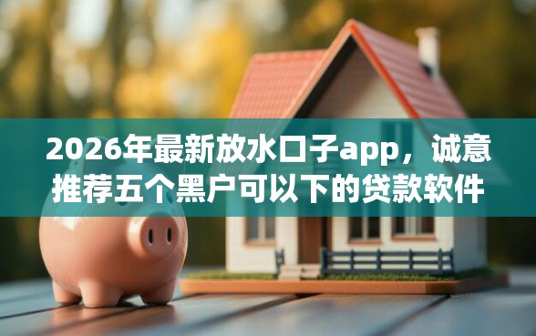 2026年最新放水口子app，诚意推荐五个黑户可以下的贷款软件