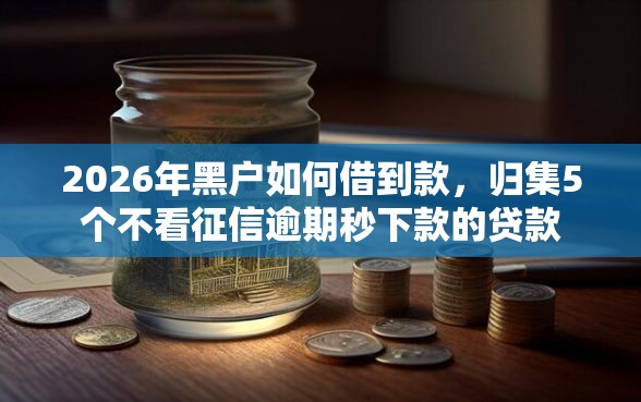 2026年黑户如何借到款，归集5个不看征信逾期秒下款的贷款