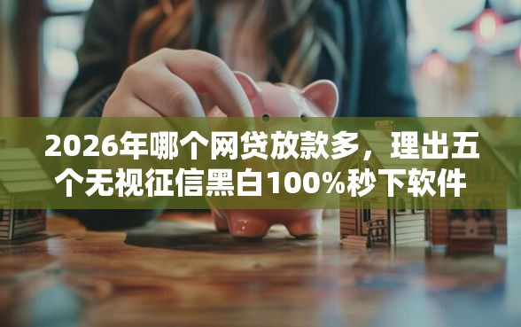 2026年哪个网贷放款多，理出五个无视征信黑白100%秒下软件