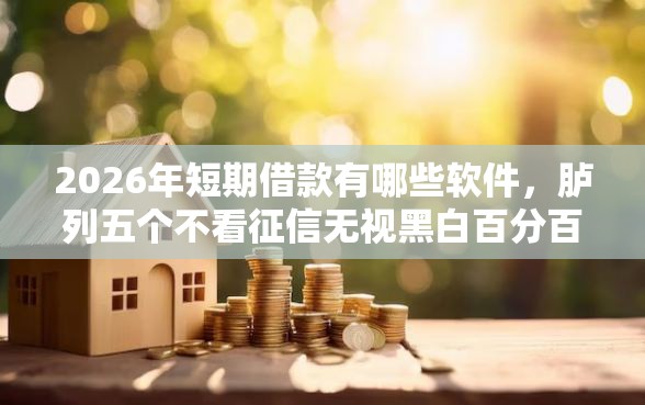 2026年短期借款有哪些软件，胪列五个不看征信无视黑白百分百下款网贷软件