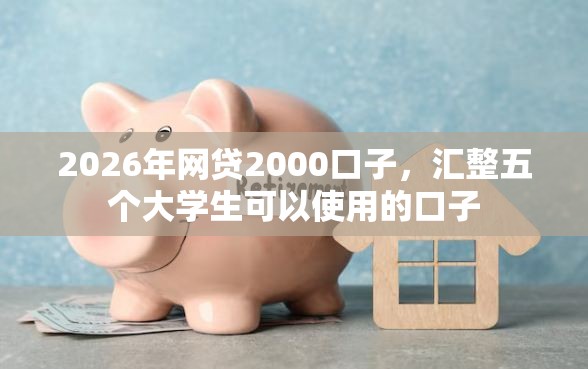 2026年网贷2000口子,汇整五个大学生可以使用的口子 2026年网贷2000口子,汇整五个大学生可以使用的口子
