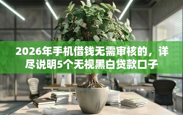 2026年手机借钱无需审核的，详尽说明5个无视黑白贷款口子