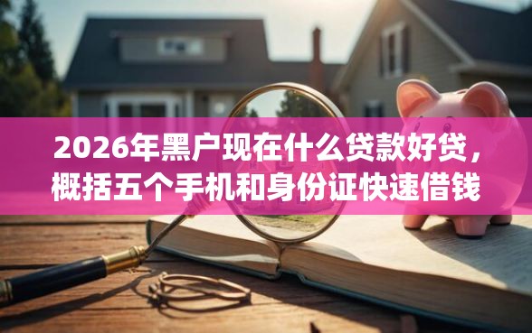 2026年黑户现在什么贷款好贷，概括五个手机和身份证快速借钱app