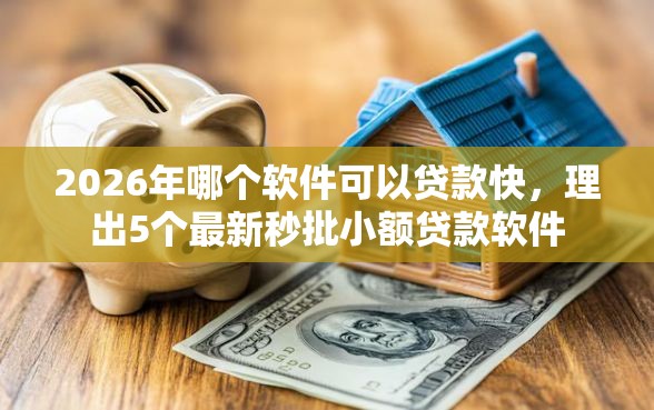 2026年哪个软件可以贷款快，理出5个最新秒批小额贷款软件