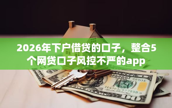 2026年下户借贷的口子，整合5个网贷口子风控不严的app