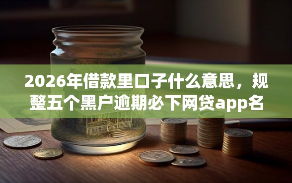 2026年借款里口子什么意思,规整五个黑户逾期必下网贷app名单 2026年借款里口子什么意思,规整五个黑户逾期必下网贷app名单