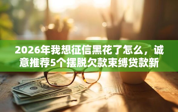 2026年我想征信黑花了怎么，诚意推荐5个摆脱欠款束缚贷款新口子