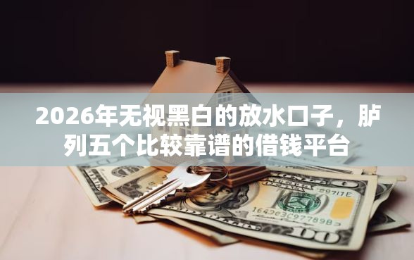 2026年无视黑白的放水口子，胪列五个比较靠谱的借钱平台