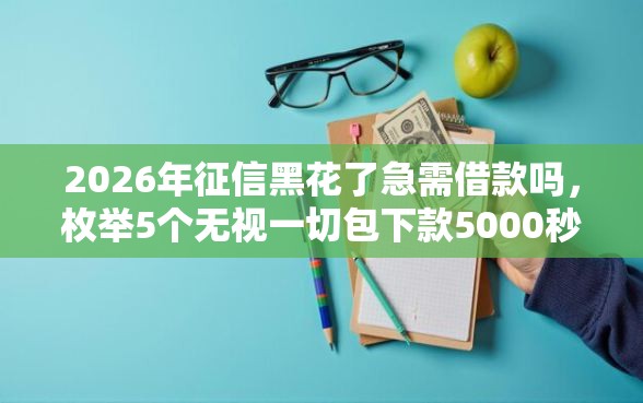 2026年征信黑花了急需借款吗，枚举5个无视一切包下款5000秒下款的软件