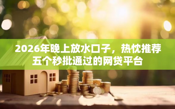 2026年晚上放水口子，热忱推荐五个秒批通过的网贷平台