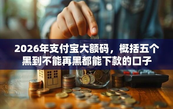 2026年支付宝大额码，概括五个黑到不能再黑都能下款的口子