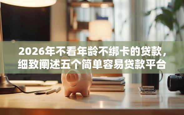 2026年不看年龄不绑卡的贷款，细致阐述五个简单容易贷款平台