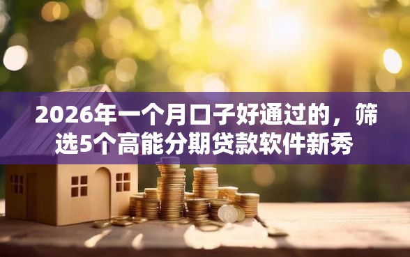 2026年一个月口子好通过的，筛选5个高能分期贷款软件新秀