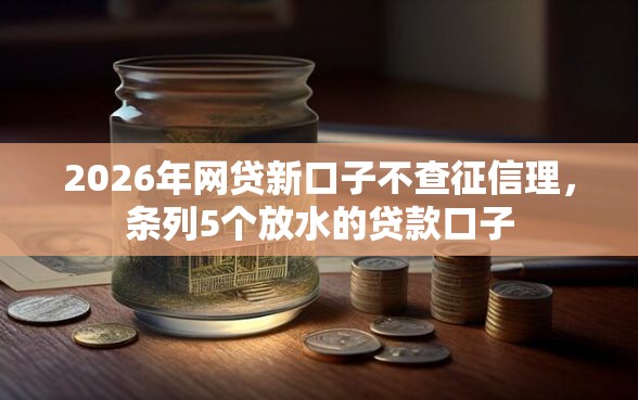 2026年网贷新口子不查征信理，条列5个放水的贷款口子