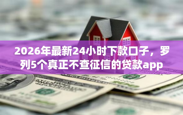 2026年最新24小时下款口子，罗列5个真正不查征信的贷款app