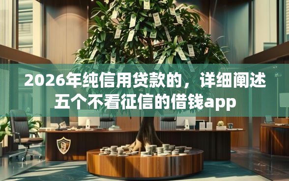 2026年纯信用贷款的，详细阐述五个不看征信的借钱app