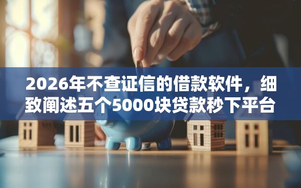 2026年不查证信的借款软件，细致阐述五个5000块贷款秒下平台