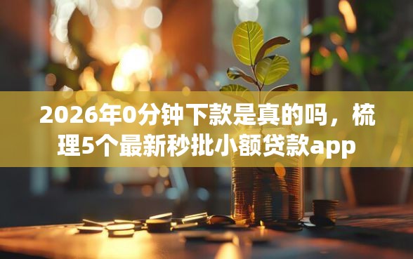 2026年0分钟下款是真的吗，梳理5个最新秒批小额贷款app