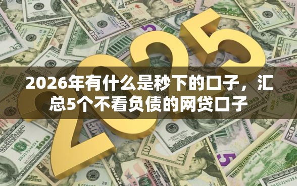 2026年有什么是秒下的口子，汇总5个不看负债的网贷口子