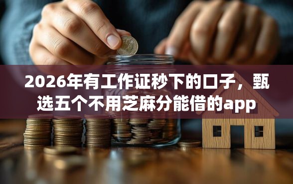 2026年有工作证秒下的口子，甄选五个不用芝麻分能借的app