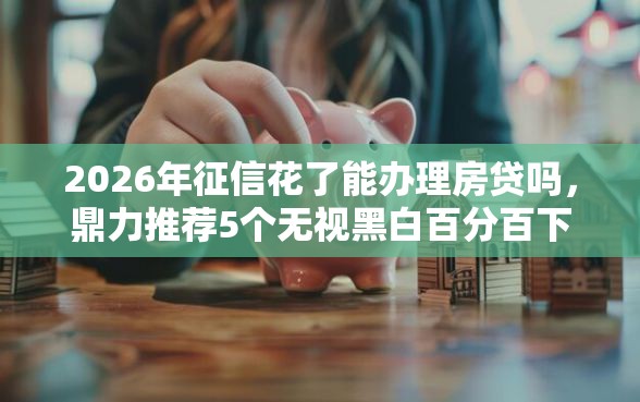 2026年征信花了能办理房贷吗,鼎力推荐5个无视黑白百分百下款的借款软件 2026年征信花了能办理房贷吗,鼎力推荐5个无视黑白百分百下款的借款软件