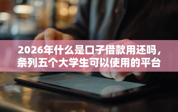 2026年什么是口子借款用还吗，条列五个大学生可以使用的平台