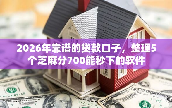 2026年靠谱的贷款口子，整理5个芝麻分700能秒下的软件