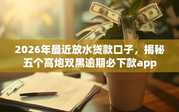 2026年最近放水贷款口子，揭秘五个高炮双黑逾期必下款app