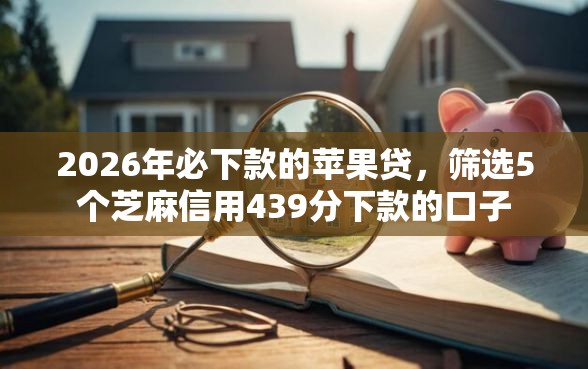 2026年必下款的苹果贷，筛选5个芝麻信用439分下款的口子