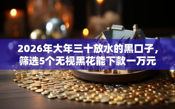 2026年大年三十放水的黑口子，筛选5个无视黑花能下款一万元口子