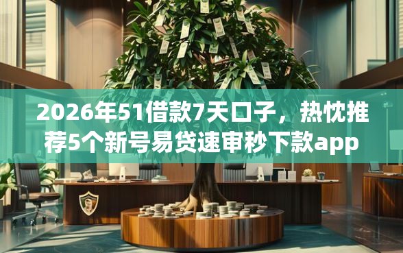 2026年51借款7天口子，热忱推荐5个新号易贷速审秒下款app