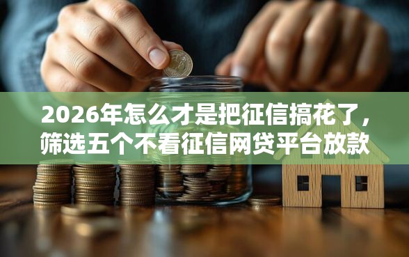 2026年怎么才是把征信搞花了，筛选五个不看征信网贷平台放款快的口子