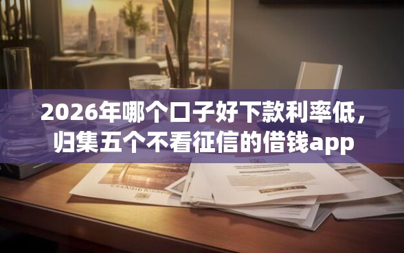 2026年哪个口子好下款利率低，归集五个不看征信的借钱app