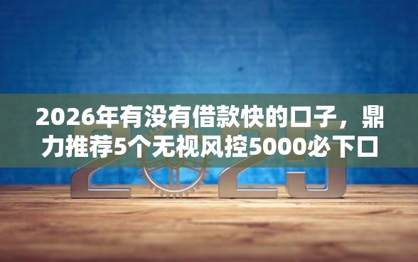 2026年有没有借款快的口子，鼎力推荐5个无视风控5000必下口子