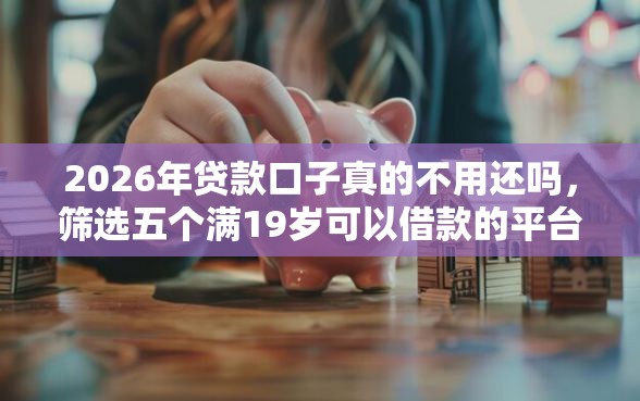 2026年贷款口子真的不用还吗，筛选五个满19岁可以借款的平台