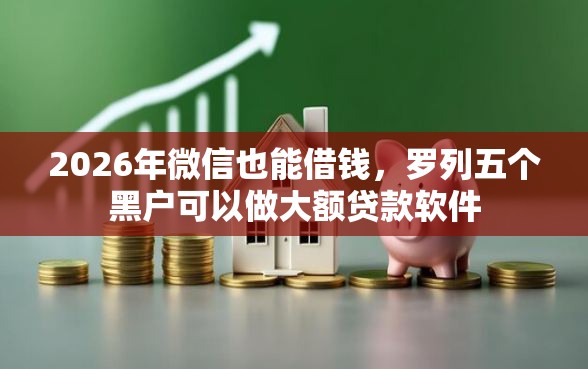 2026年微信也能借钱，罗列五个黑户可以做大额贷款软件