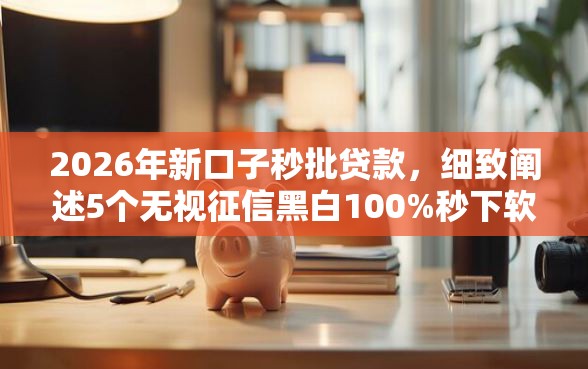2026年新口子秒批贷款，细致阐述5个无视征信黑白100%秒下软件