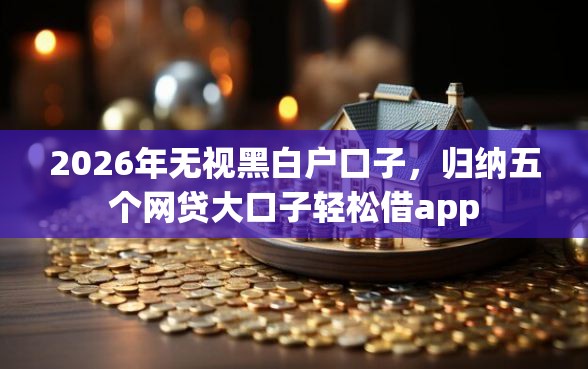 2026年无视黑白户口子，归纳五个网贷大口子轻松借app