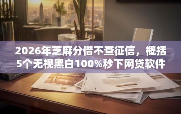2026年芝麻分借不查征信，概括5个无视黑白100%秒下网贷软件
