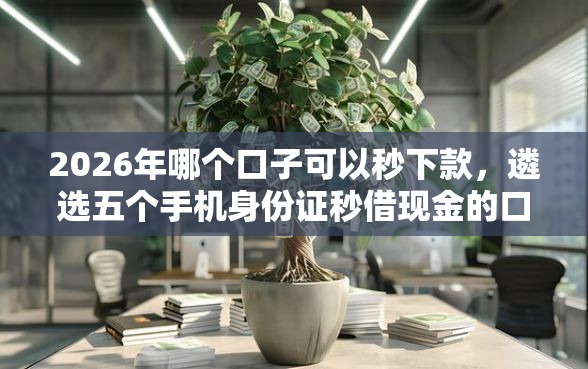 2026年哪个口子可以秒下款，遴选五个手机身份证秒借现金的口子