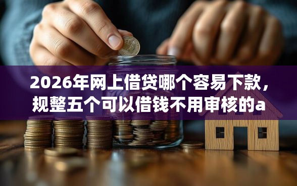 2026年网上借贷哪个容易下款，规整五个可以借钱不用审核的app