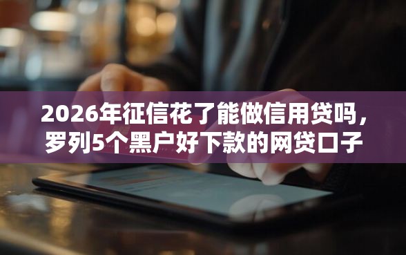 2026年征信花了能做信用贷吗，罗列5个黑户好下款的网贷口子