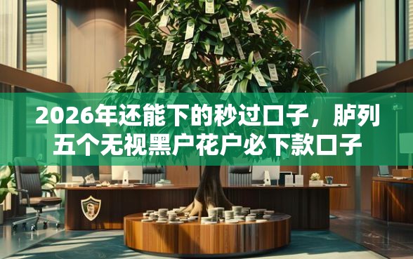 2026年还能下的秒过口子，胪列五个无视黑户花户必下款口子