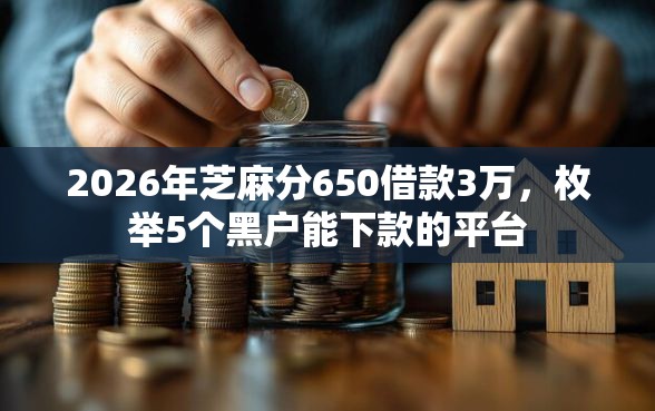 2026年芝麻分650借款3万，枚举5个黑户能下款的平台